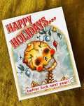 Happy Holidays! Better Luck Next Year! Holiday Cards, Skull Portrait- pack of 5