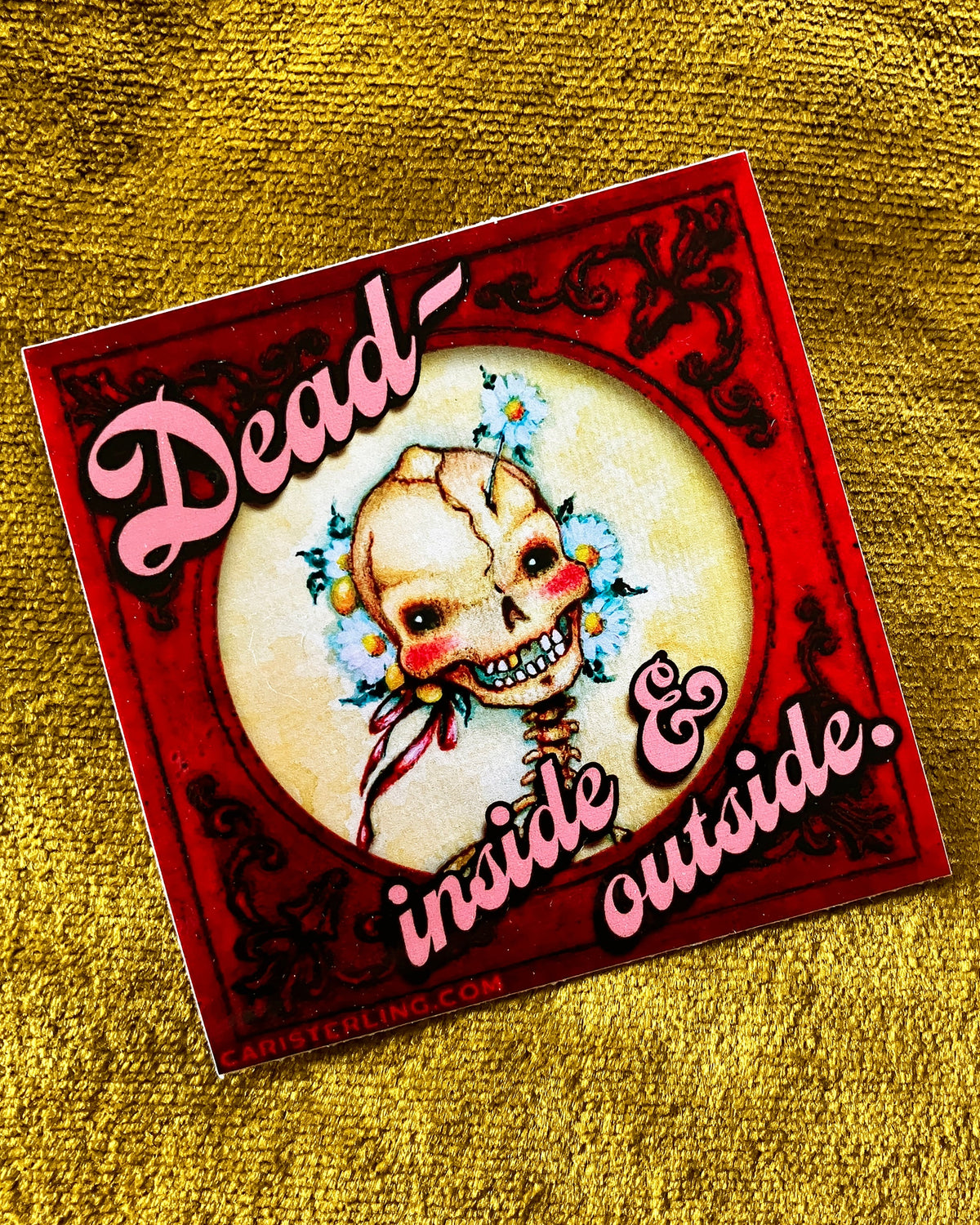 Dead Inside & Outside, Skull Portrait Sticker