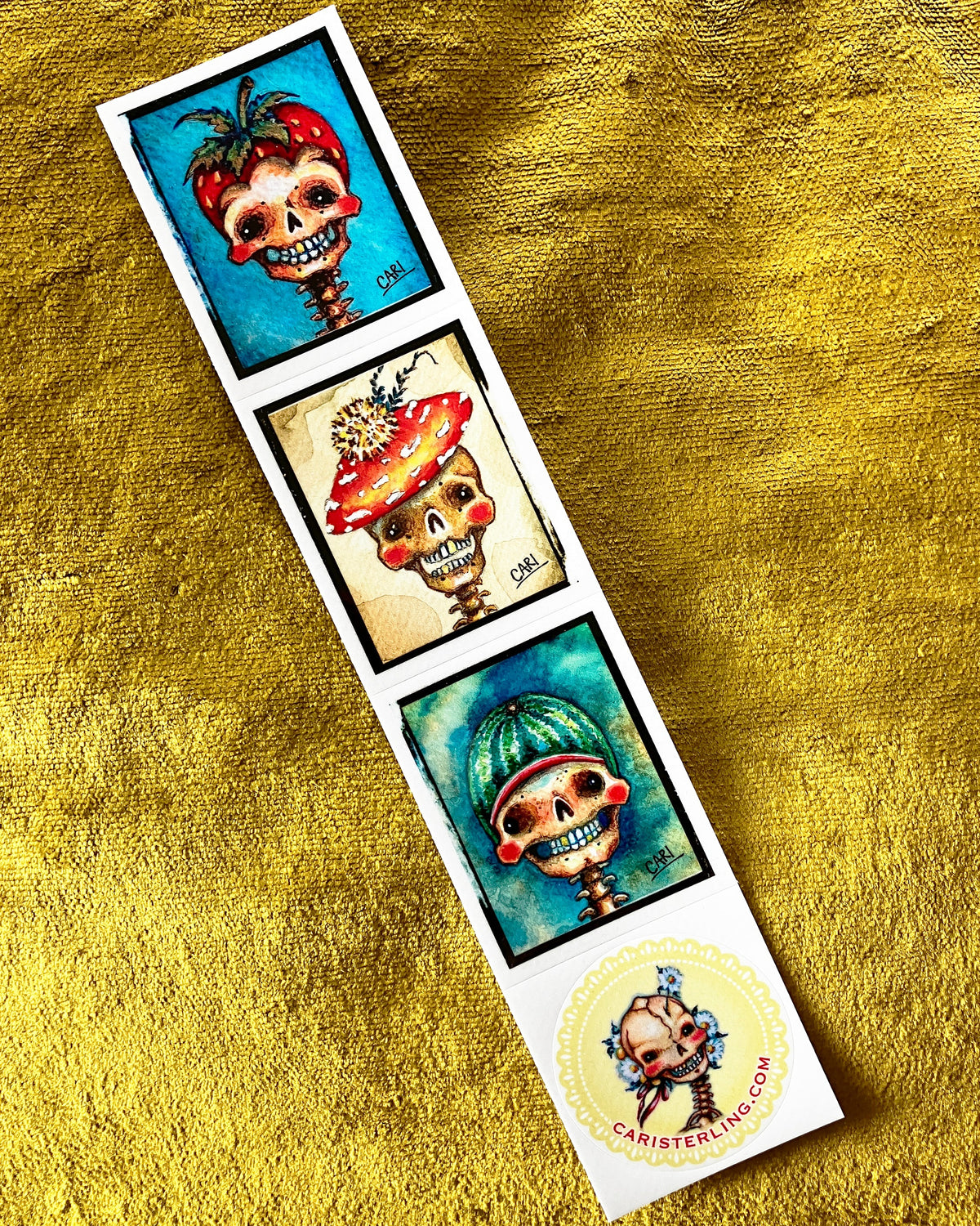 Photo Strip, Skull Portrait Stickers