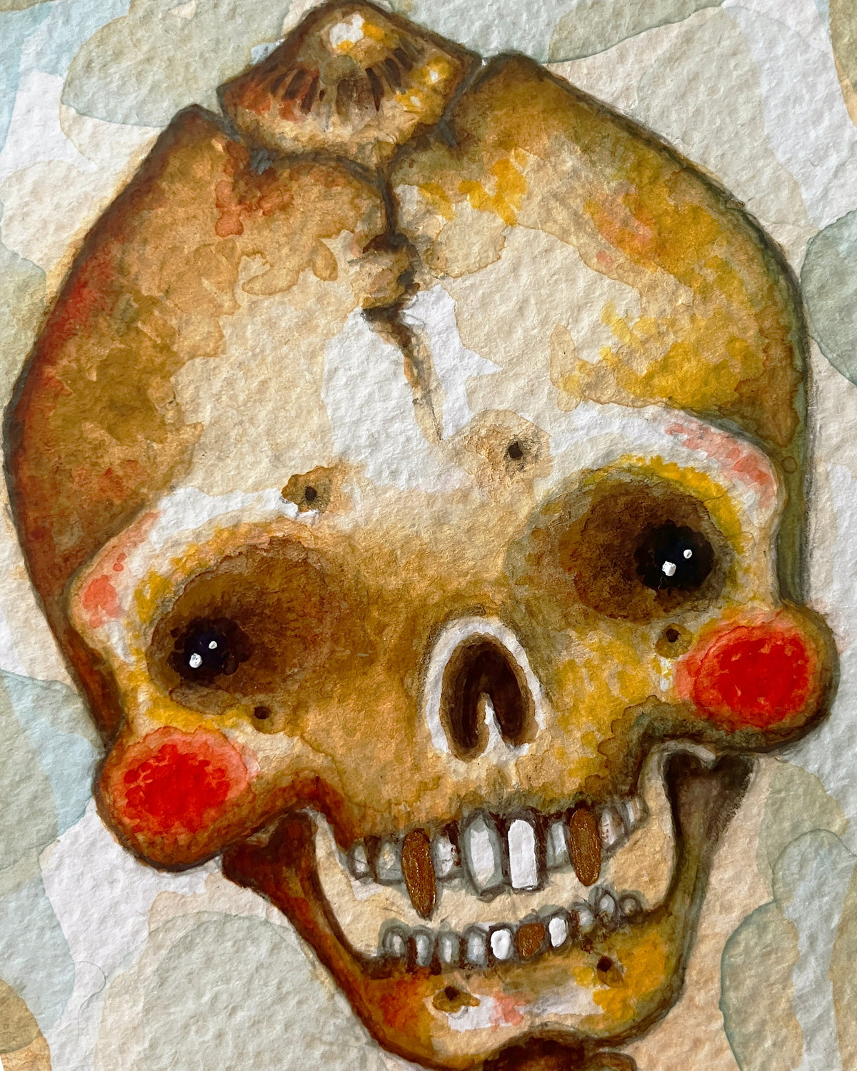 Brian, Original Skull Portrait, Framed 6" x 8"