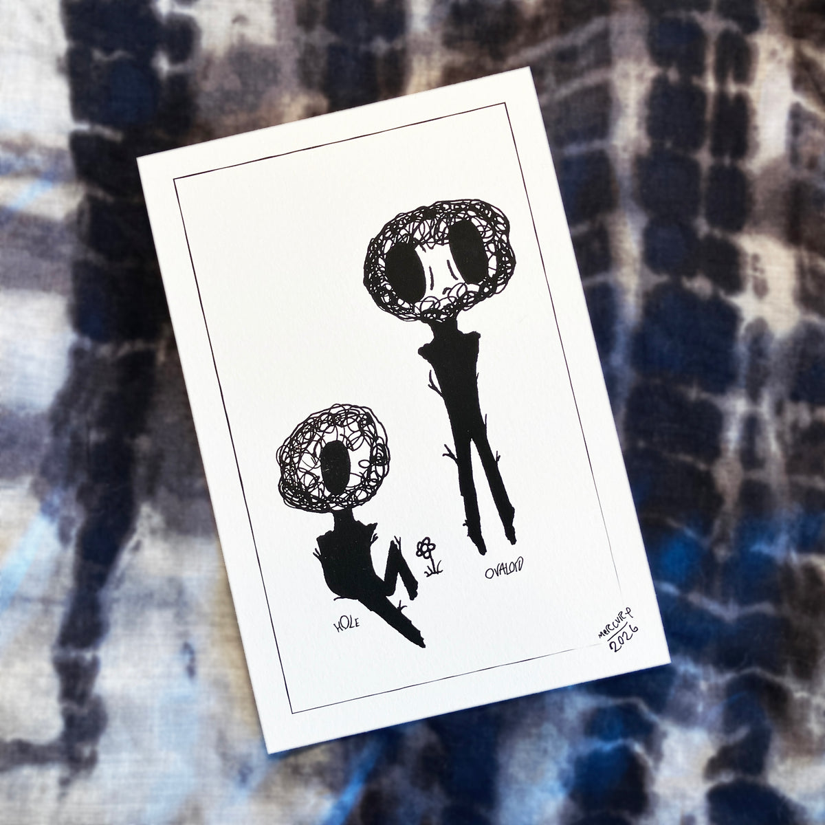 Hole and Ovaloid, by Mercury, Giclée Print 4" x 6"