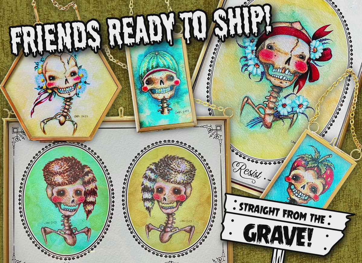 straight from the graveh and painted skulls adam and steve watermelon helmet