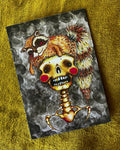 Raccoon Hat, Notecards, Skull Portrait- pack of 4